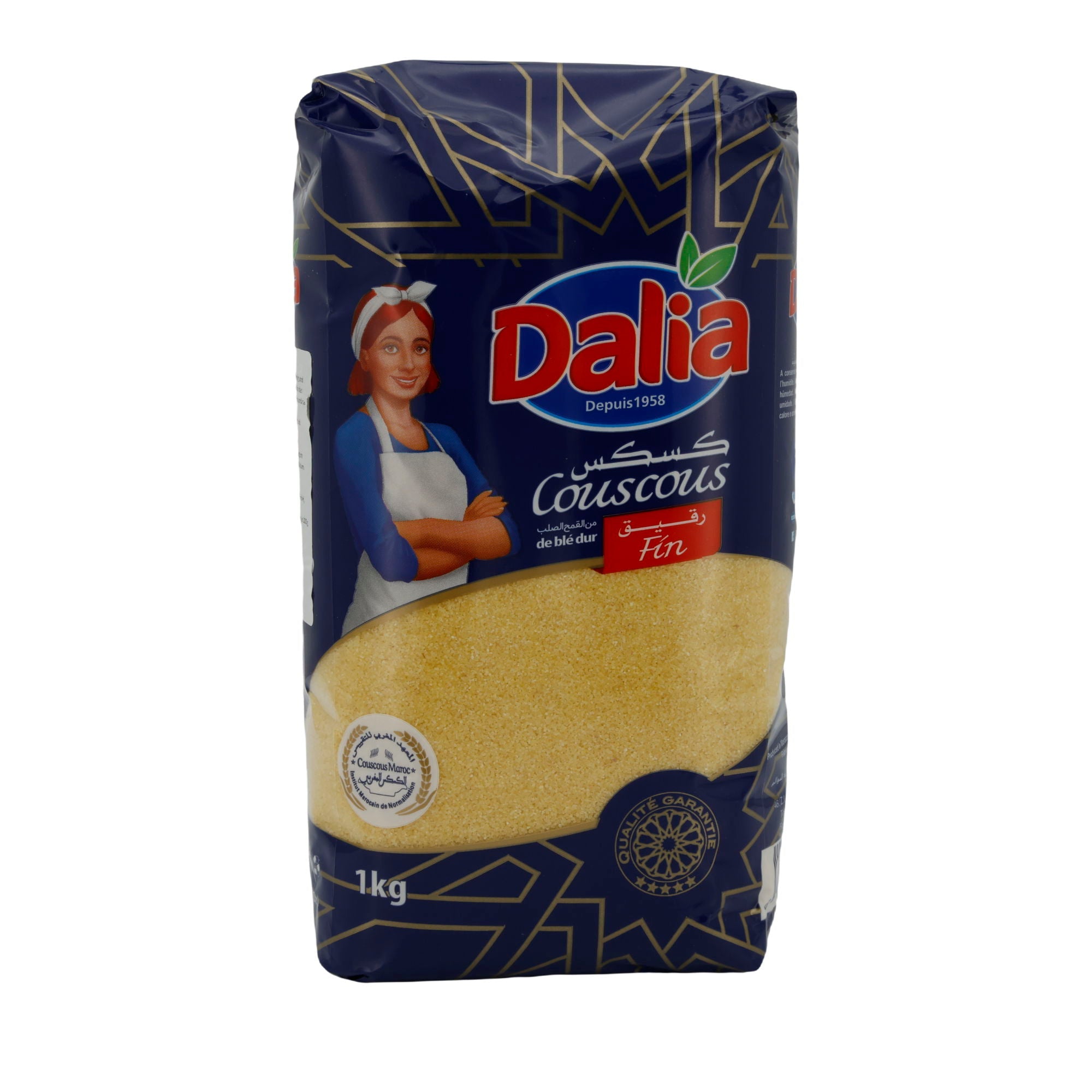 Dalia Couscous aus Hartweizengrieß | Feinster, perfekt für vielfältige Gerichte | 1 kg Packung DALIA